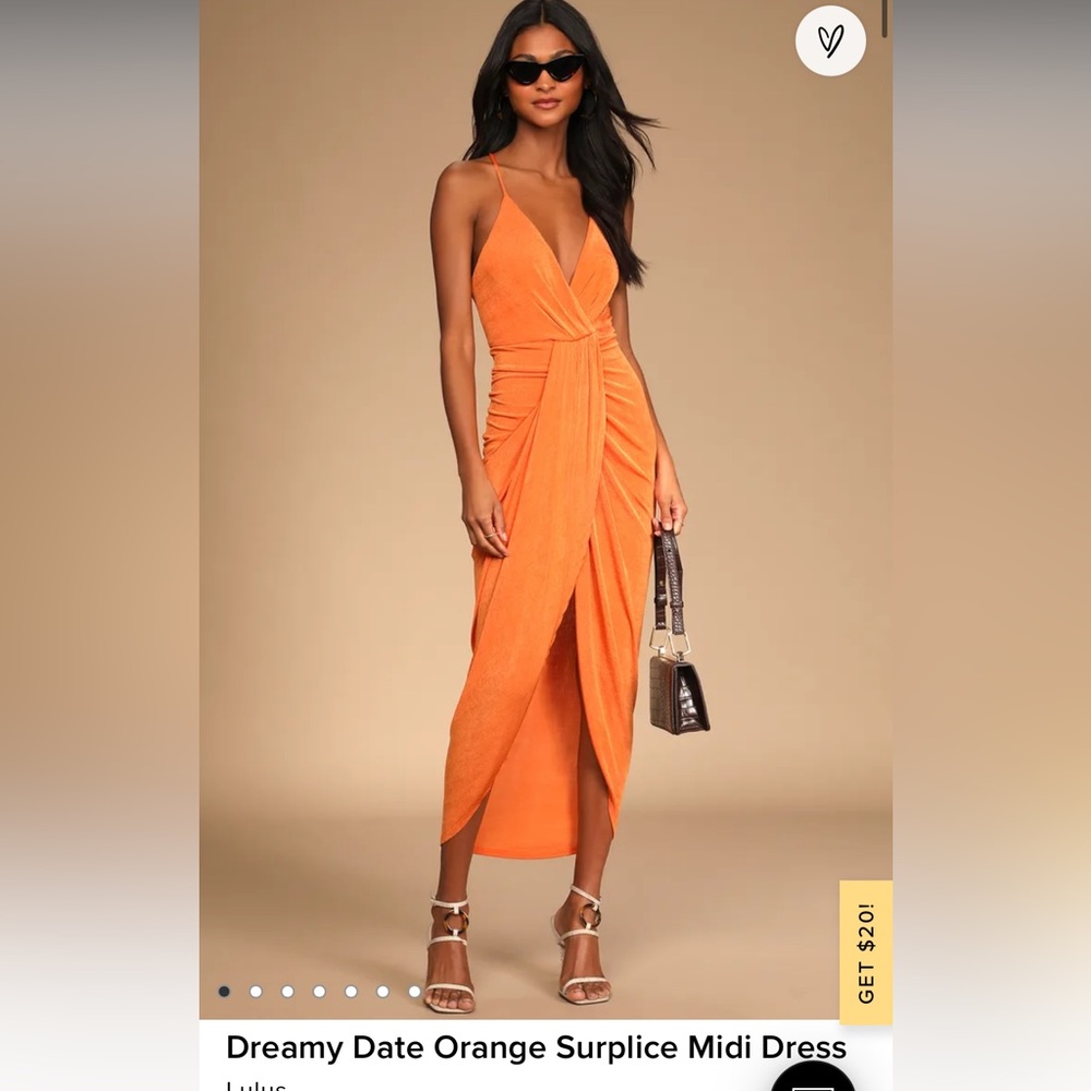 Beautiful Orange Wedding Guest Dress! Perfect for Summer.